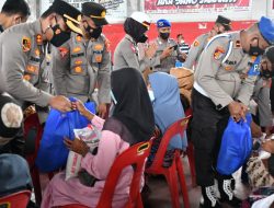 Vaksinasi AKABRI 99 Polres Aceh Timur, Peserta Diberi Sembako dan Voucher